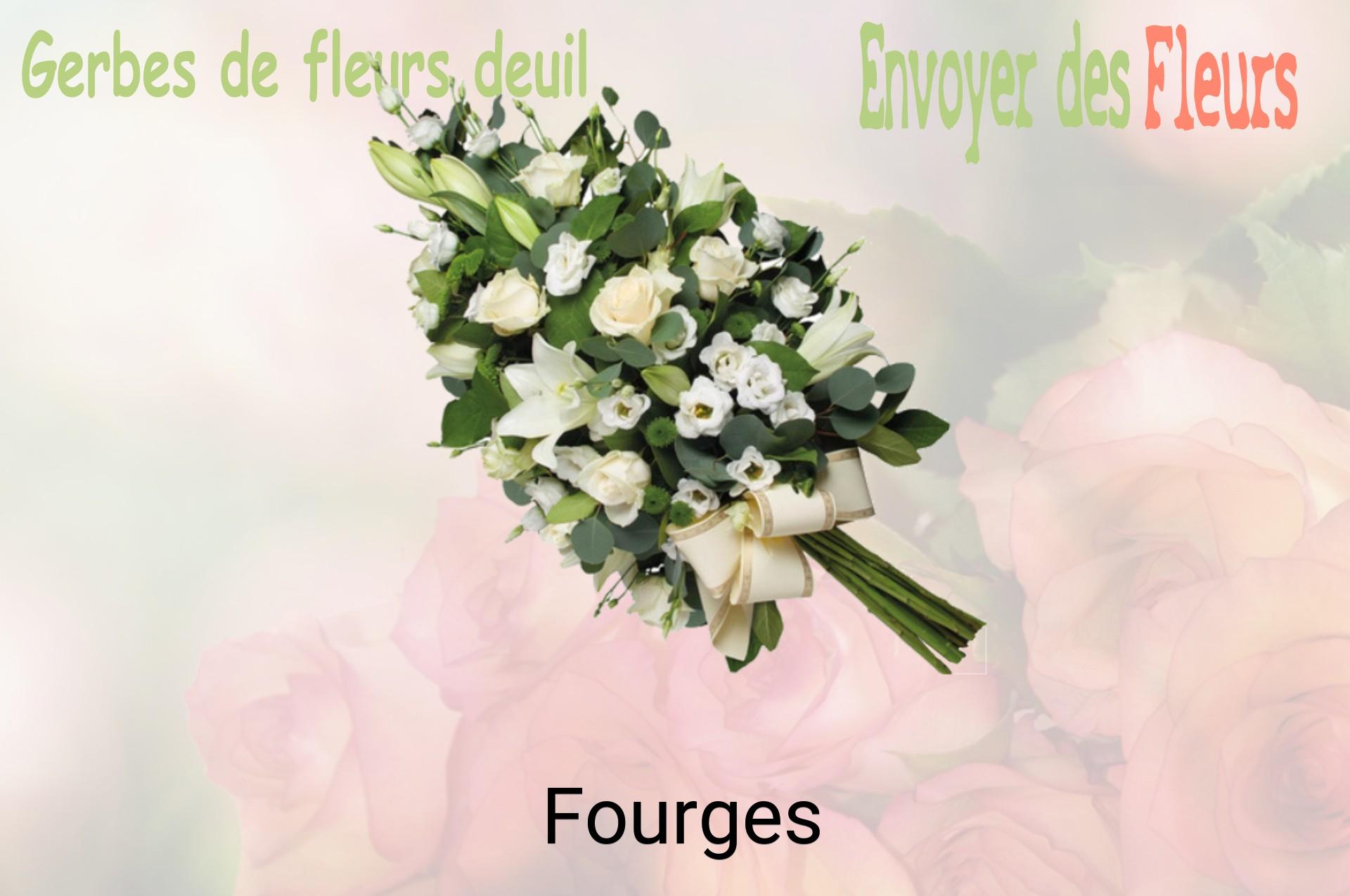 Gerbe de fleurs de deuil livrée à Fourges